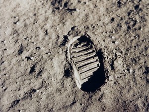footprint on moon