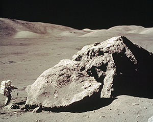 Apollo mission photograph from the surface of the Moon